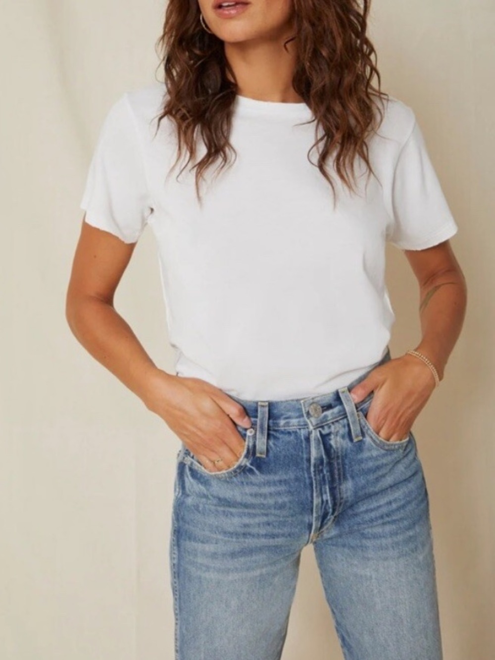 Mate The Label Organic Cotton Classic Tee Size L Color Beige